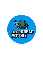 Blockhead Motors Aufkleber/Decals Round Blau
