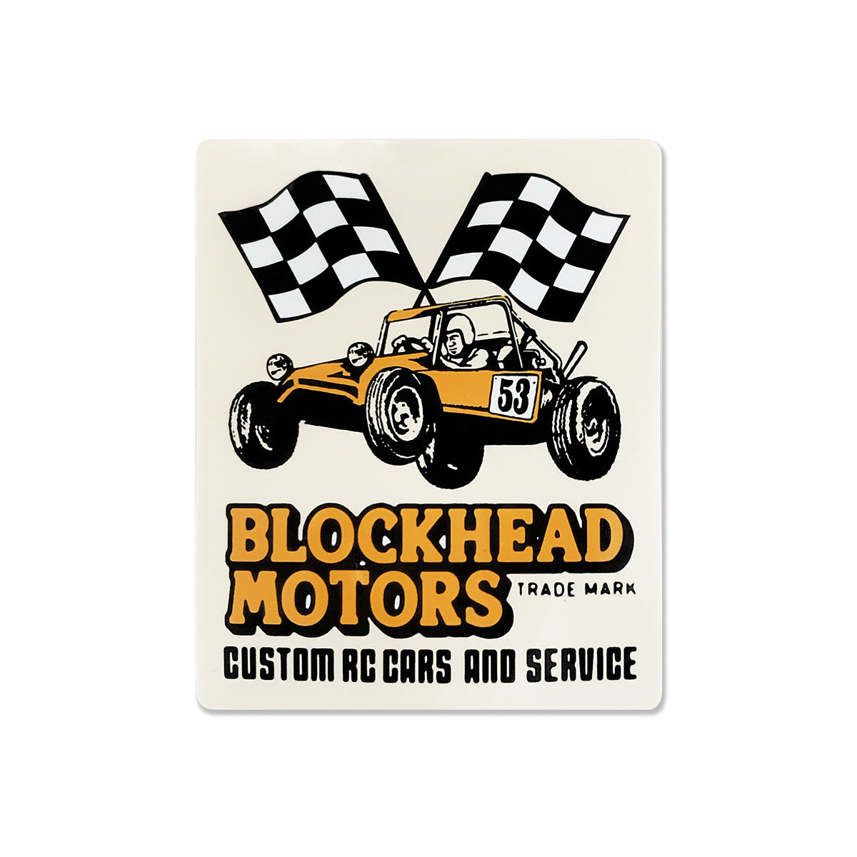 Blockhead Motors Sticker Racing Buggy Portrait