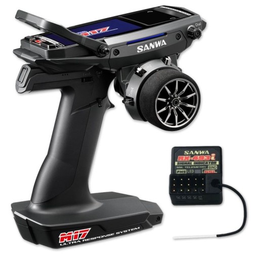 Sanwa M17 remote control with RX-493i TX/RX receiver Colour touch display