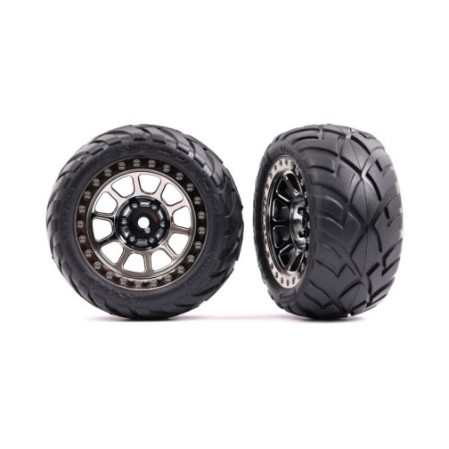 Tires & wheels, assembled (2.2 black chrome wheels, Anaconda 2.2 tires with foam inserts) (2) (Bandit rear))