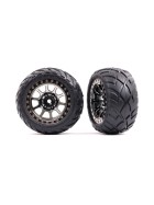 Tires & wheels, assembled (2.2 black chrome wheels, Anaconda 2.2 tires with foam inserts) (2) (Bandit rear))