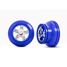 Traxxas 5868A Wheels, SCT chrome, blue beadlock style,...