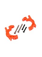 Traxxas 9032T Caster blocks (c-hubs), extreme heavy duty, orange (left & right)/ 3x32mm hinge pins (2)/ 3x20mm BCS (2) (for use with #9080 upgrade kit)