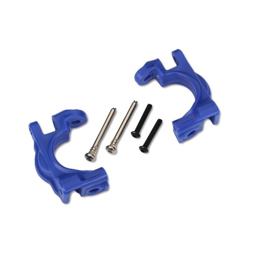 Traxxas 9032X Caster blocks (c-hubs), extreme heavy duty, blue (left & right)/ 3x32mm hinge pins (2)/ 3x20mm BCS (2) (for use with #9080 upgrade kit)