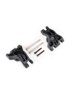 Traxxas 9050 Carriers, stub axle, rear, extreme heavy duty, black (left & right)/ 3x41mm hinge pins (2)/ 3x20mm BCS (2) (for use with #9080 upgrade kit)
