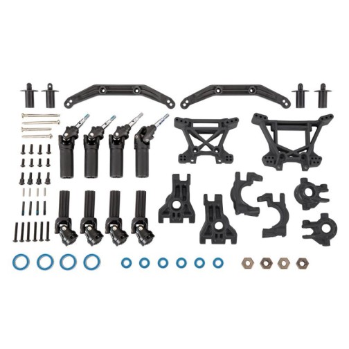 Traxxas 9080 Outer Driveline & Suspension Upgrade Kit, extreme heavy duty, black