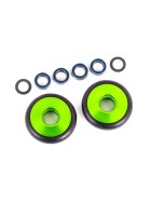 Traxxas 9461G Wheels, wheelie bar, 6061-T6 aluminum (green-anodized) (2)/ 5x8x2.5mm ball bearings (4)/ o-rings (2)/ 5x8x0.3mm TW (2)