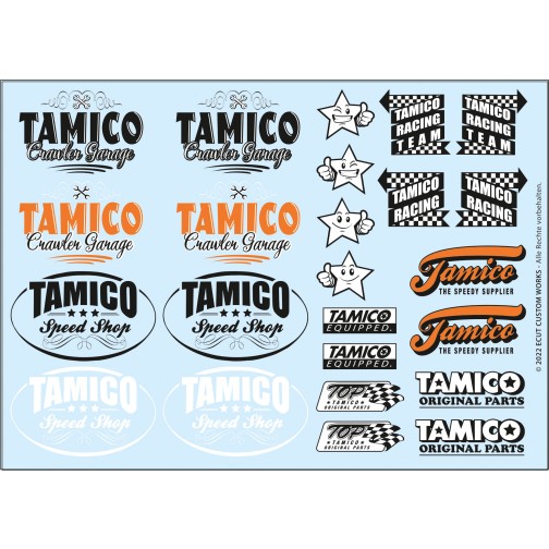 Tamico Aufkleber für Karosserie 1:10 Vintage Style