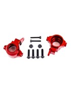 Traxxas 9635R Steering blocks, 6061-T6 aluminum (red-anodized), left & right