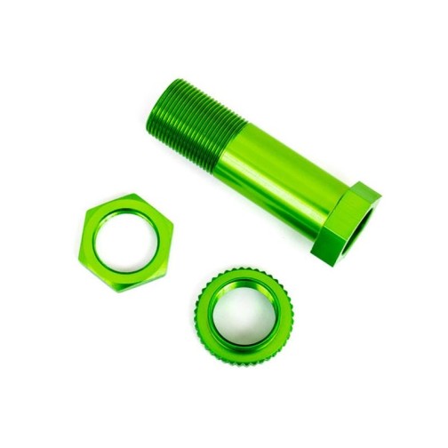 Traxxas 9545G Servo saver post/ adjuster nut/ locknut (green-anodized, 6061-T6 aluminum) (1 each)