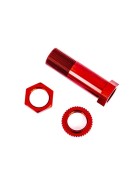 Traxxas 9545R Servo saver post/ adjuster nut/ locknut (red-anodized, 6061-T6 aluminum) (1 each)