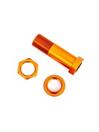 Traxxas 9545T Servo saver post/ adjuster nut/ locknut (orange-anodized, 6061-T6 aluminum) (1 each)