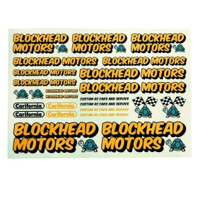 Blockhead Motors Aufkleber/Decals SIGN LOGO gelb