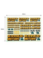 Blockhead Motors Aufkleber/Decals SIGN LOGO yellow
