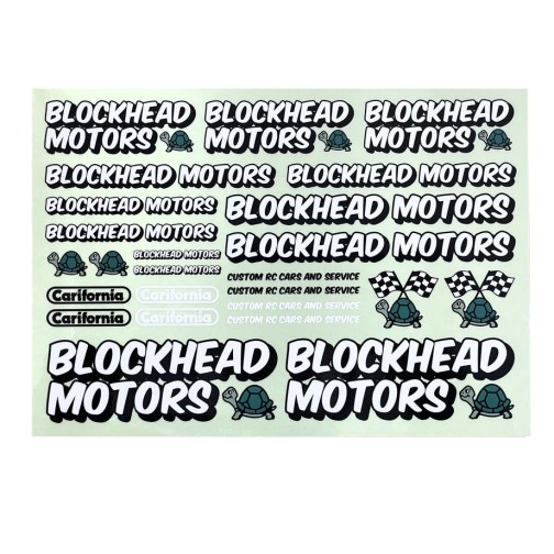 Blockhead Motors Aufkleber/Decals SIGN LOGO white