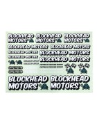 Blockhead Motors Aufkleber/Decals SIGN LOGO weiß
