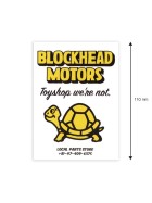 Blockhead Motors Aufkleber/Decals Shop Turtle (Gelb)