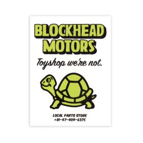 Blockhead Motors Aufkleber/Decals Shop Turtle (Green)