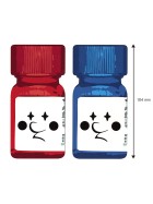 Blockhead Motors Aufkleber/Decals Bottle Head (Blau/Rot) (2)