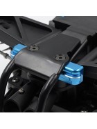 Xtra Speed aluminium rear wishbone holder blue (K4) for Tamiya TD2 / TD4