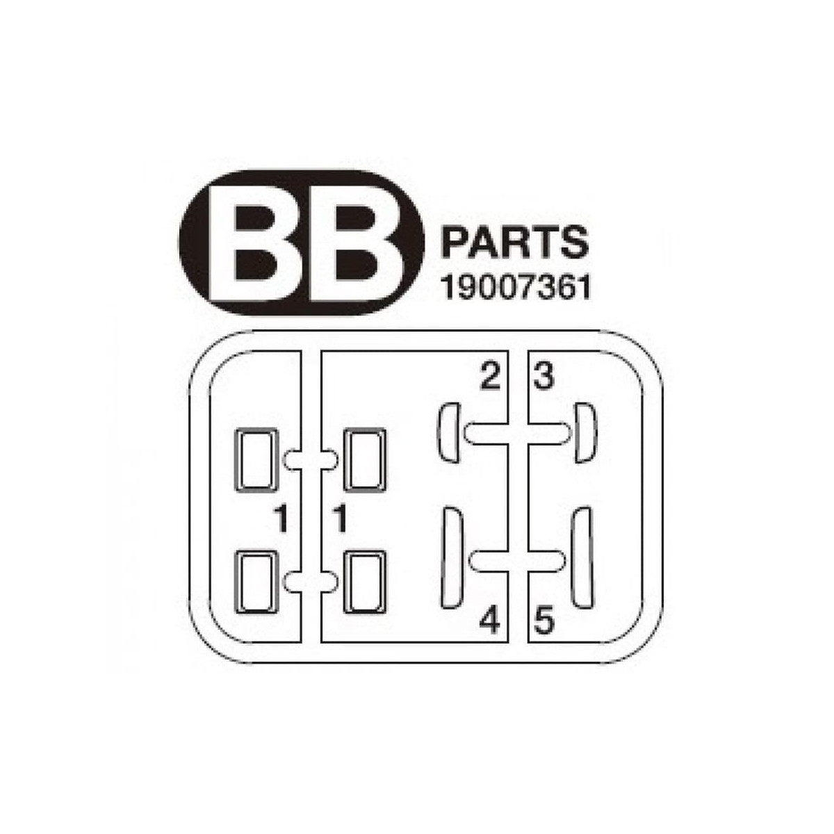 Tamiya 19007361 BB Parts Glass Parts Side Marker Lights...