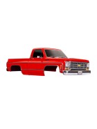 Traxxas 9212R Body, Chevrolet K10 Truck (1979), complete, red (painted, decals applied) (includes grille, side mirrors, door handles, windshield wipers, front & rear bumpers, clipless mounting) (requires #9288 inner fenders)
