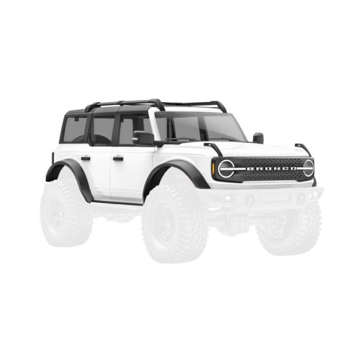 Traxxas 9711-WHT Body, Ford Bronco, complete (assembled) (white) (includes grille, side mirrors, door handles, fender flares, windshield wipers, spare tire mount, & clipless mounting) (requires #9735 front & rear bumpers)