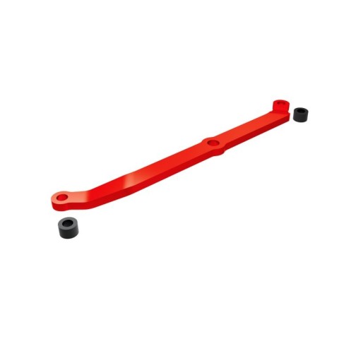 Traxxas 9748-RED Steering link, 6061-T6 aluminum (red-anodized)/ servo horn, metal/ spacers (2)/ 3x6mm CCS (with threadlock) (1)/ 2.5x7mm SS (with threadlock) (1)