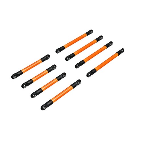 Traxxas 9749-ORNG Suspension link set, 6061-T6 aluminum (orange-anodized) (includes 5x53mm front lower links (2), 5x46mm front upper links (2), 5x68mm rear lower or upper links (4))