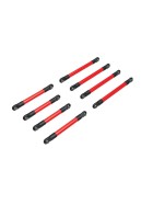 Traxxas 9749-RED Suspension link set, 6061-T6 aluminum (red-anodized) (includes 5x53mm front lower links (2), 5x46mm front upper links (2), 5x68mm rear lower or upper links (4))