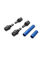 Traxxas 9751-BLUE Driveshafts, center, male (steel) (4)/ driveshafts, center, female, 6061-T6 aluminum (blue-anodized) (front & rear)/ 1.6x7mm BCS (with threadlock) (4)