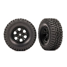 Traxxas 9774 Tires & wheels, assembled (black 1.0...