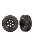 Traxxas 9774 Tires & wheels, assembled (black 1.0 wheels, BFGoodrich Mud-Terrain T/A KM3 2.2x1.0 tires) (2)