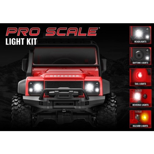 Traxxas 9784 LED Licht Set komplett für Land Rover Defender TRX-4M 1:18