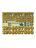 Blockhead Motors Decals Original Sheet gelb