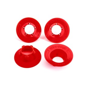Traxxas 9569R Wheel covers, red (4) (fits #9572 wheels)