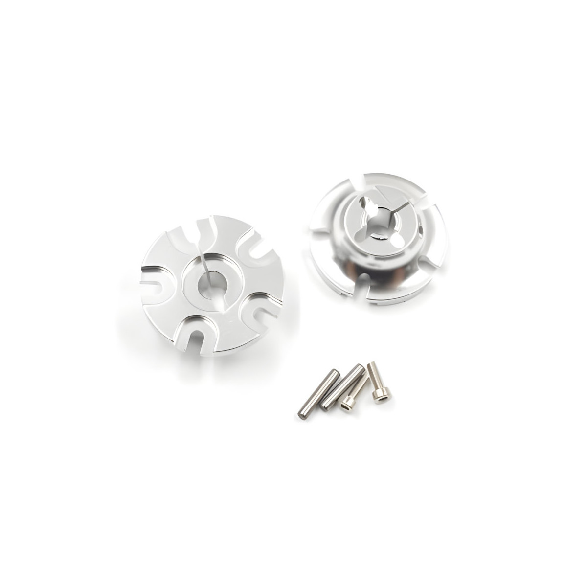 Xtra Speed Alu Radmitnehmer silber (2) für Tamiya...