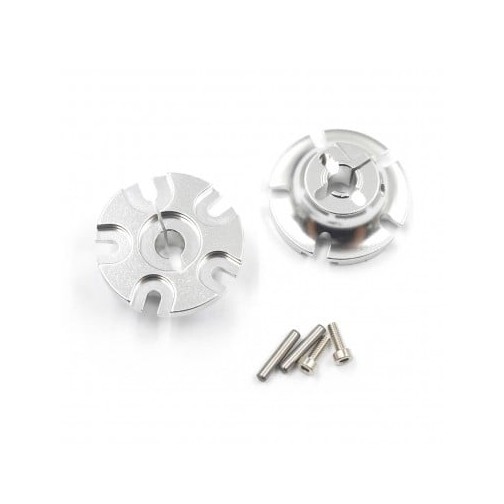 Xtra Speed alloy wheel hubs silver (2) for Tamiya Hornet/Frog/Lunch Box/Monster Beetle