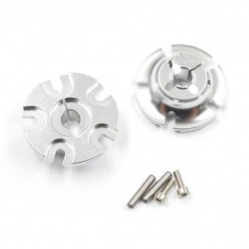 Xtra Speed alloy wheel hubs silver (2) for Tamiya...