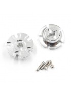 Xtra Speed alloy wheel hubs silver (2) for Tamiya Hornet/Frog/Lunch Box/Monster Beetle