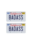 Tamico Kennzeichen "BADASS" USA 1:10 3D 2er Set Kalifornien