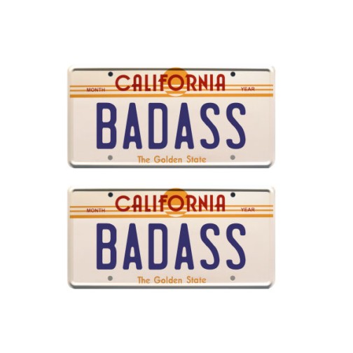 Tamico Kennzeichen "BADASS" USA 1:10 3D 2er Set Kalifornien 2