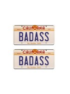 Tamico Kennzeichen "BADASS" USA 1:10 3D 2er Set Kalifornien 2