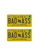 Tamico Kennzeichen "BADASS" USA 1:10 3D 2er Set Alaska