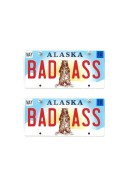Tamico Kennzeichen "BADASS" USA 1:10 3D 2er Set Alaska 2