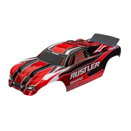 Body, Rustler (also fits Rustler VXL), red (painted, decals applied, assembled with wing)