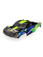 Body, Slash VXL 2WD (also fits Slash 4X4), green & blue (painted, decals applied)