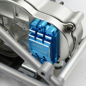 Xtra Speed Alu GearBox Parts A6 blue for Tamiya Wild One