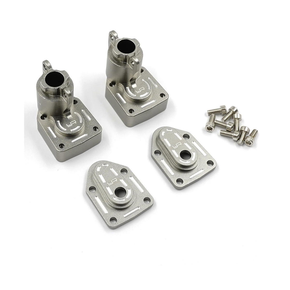 Yeah Racing Alu Rear Hubs grey (2) for Axial 1:18 UTB18...
