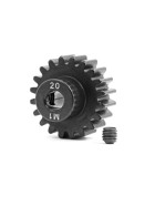 Gear, 20-T pinion (machined, hardened steel) (1.0 metric pitch) (fits 5mm shaft)/ set screw